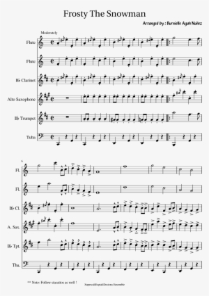 Frosty The Snowman Sheet Music Composed By Arranged - Alto Sax Frosty The Snowman