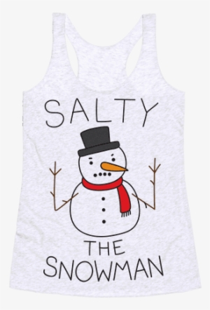 Salty The Snowman Racerback Tank Top - Space Force To Infinity And Beyond