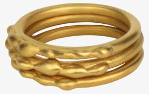 Beautiful Handcrafted Stackable 18k Gold Rings Named - Gold