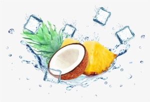 Bigstock Coconut And Pineapple Splashin - Ice