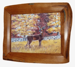 Original Painting By Nell Anderson In Custom Mesquite - Picture Frame