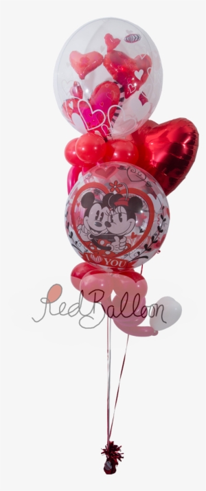 Funky Hearts Valentines Day Red Balloon Cork - Balloon