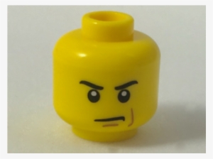 6100217 3626cpx302 Yellow Minifig, Head Male Angry - The Angry Eyebrows