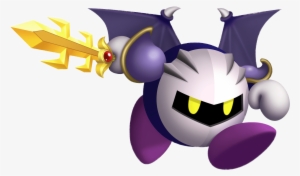 Kirby Meta Knight Running With Sword Png - Metal Knight