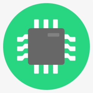 Circuit Board Flat Png Clipart Black And White Stock - Memory Rom Rom Icon