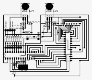 Layout For The Printed Circuit Board Housing The Two - Diagram