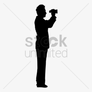Silhouette Of A Man With Binoculars Vector Image - Lady Playing Violin Silhouette