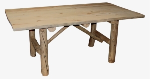 aspen log picnic table - rustic natural cedar log picnic table