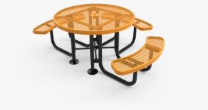 Expanded Metal Ada Round Picnic Table - Picnic Table