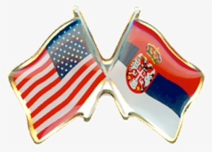 Serbia And Usa Flag Pin - Coin Purse
