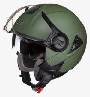 Studds Downtown Open Matt Military Green - Motorcycle Helmet