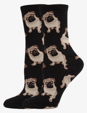 Socksmith's Women's Pug Crew Socks - Cute Socks