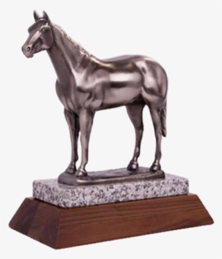 Arc 2 Metal Horse With Granite Trophy Series - Trophy
