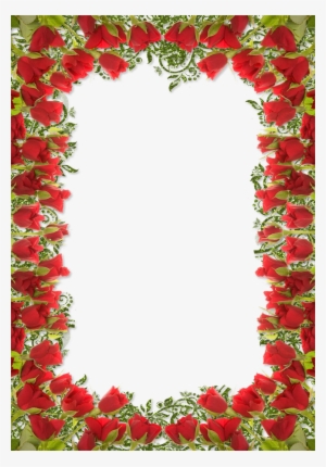 Red Floral Border Png Photo - Flowers Border Design And Frame