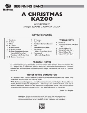 Christmas Kazoo Thumbnail Christmas Kazoo Thumbnail - Christmas Around The World Sheet Music