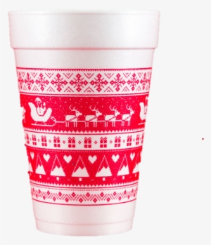 Pre-printed Styrofoam Cups Christmas Pattern