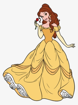 Belle Holding Her Beautiful Red Rose Beauty Beast, - Disney Belle With Rose