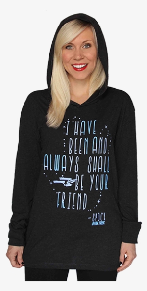 Next Up Is The Spock Quote Lounge Hoodie, Which Pays - Ropa De Mujer Geek