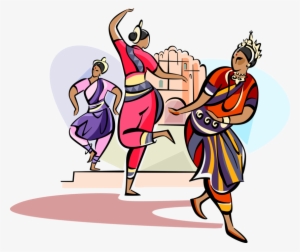 Hindu Dancers - Indian Cartoon Vector Png