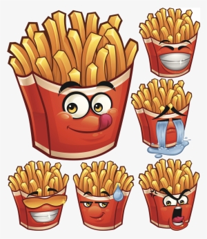 French Fries Hamburger Fast Food Cartoon - Papas Fritas En Dibujo