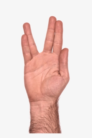 Download Spock Hand Png Clipart Spock Vulcan Salute - Vulcan Fingers