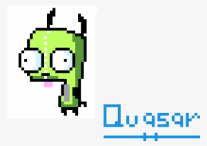 Invader Zim-gir - Pixelated Characters On A Grid