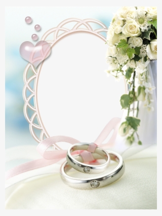 Floral Border Oval Wedding Picture Frame Frames And - Wedding Frames