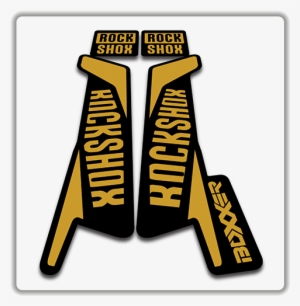 Rockshox Boxxer Fork Stickers In Gold - Rockshox