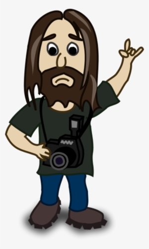 Photographer Clipart - Man With Long Hair Clipart