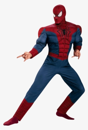 Adult Deluxe Amazing Spider Man Costume - Disfraz De Spiderman Hombre