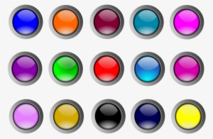 Illustration Of Colorful Blank Buttons - 3d Round Button Png