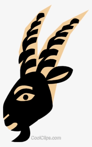 Cool Goat Head Royalty Free Vector Clip Art Illustration - Illustration