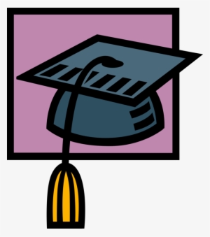 Vector Illustration Of Graduation Hat Mortarboard With - Gerund