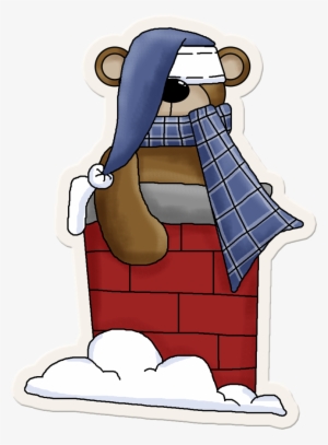 Ds Charming X-mas Elementpack Bears In Chimney - Portable Network Graphics