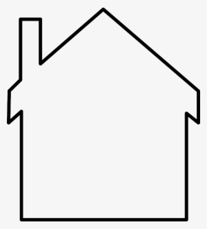 house, home, outline, white, shapes, lines, chimney - house outline