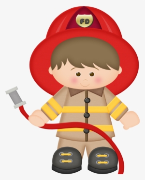 Firefighter Clipart Little - Cute Fireman Clipart