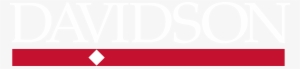 Davidson College Logo With White Type With Red Bar - Transparent Images Red Line