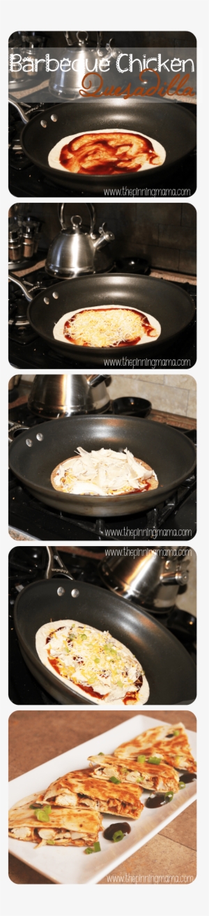 Barbecue Chicken Quesadilla - Pan Frying