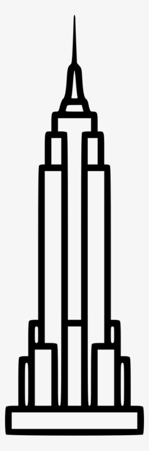 Empire State Building Silhouette Png Download - Simple Empire State Building Drawing