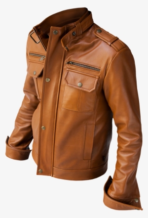 Biker Leather Jacket Png Transparent Image - Leather Jackets Brown Colour