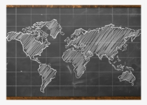 World Map Chalk