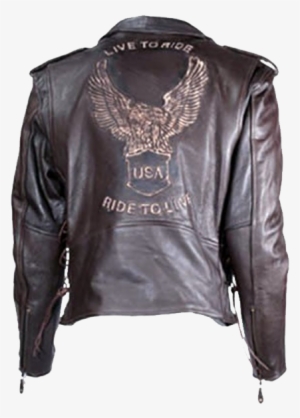 Classic Style Motorcycle Jacket With Side Laces And - Leather Jacket