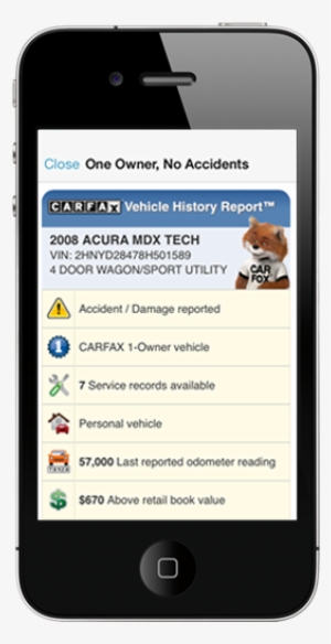Carfax Reports Iphone App - Login And Sign Up Screens On Mobile