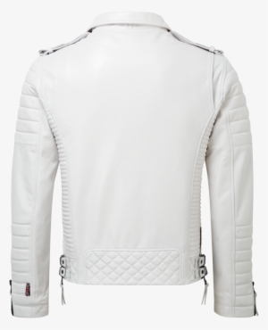 Transparent Jacket White - White Leather Jacket Back
