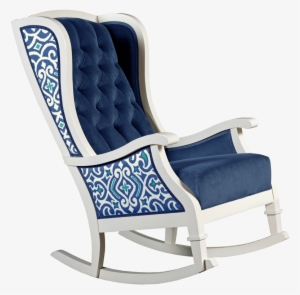 Blue And White Trellis Tufted Velvet Traditional Nursery - Upholstered Chair: Hudson Swoop Chair - Gray/citron