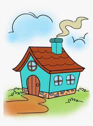 How To Draw A - Cute House Cartoon Drawing