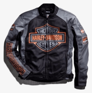 Men's Bar & Shield Logo Mesh Jacket - Harley Mesh Jacket Orange