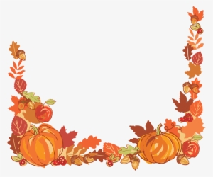 Thanksgiving Autumn Leaf Color Clip Art - Thanksgiving Harvest Png Border