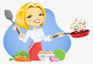 Png Clipart Source - Lady Cooking Chef Clip Art