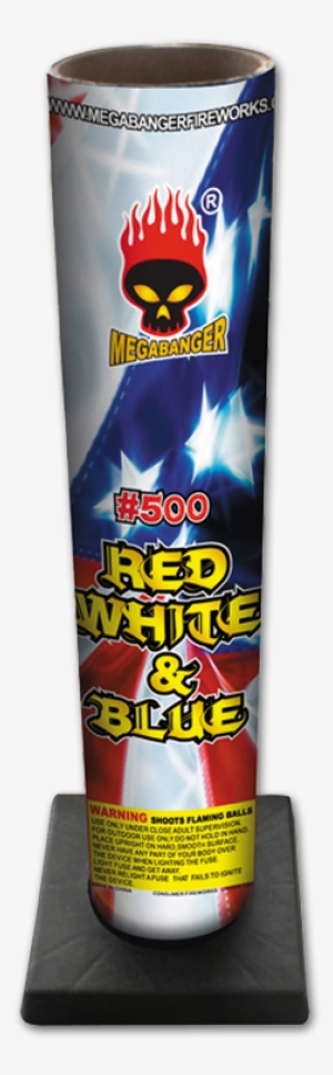 #500 Red White And Blue Tube - Keystone Fireworks Of